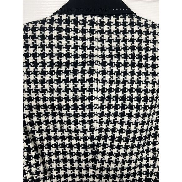 Draper's & Damon's Houndstooth Zip Collard Lined Jacket Blazer Women’s Size 12P - Picture 7 of 8